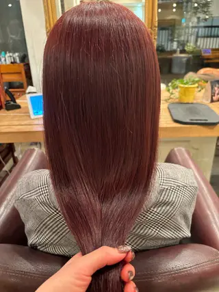 ロング カラー 髪質改善カラー ベージュ🤎YUMEのヘアスタイル