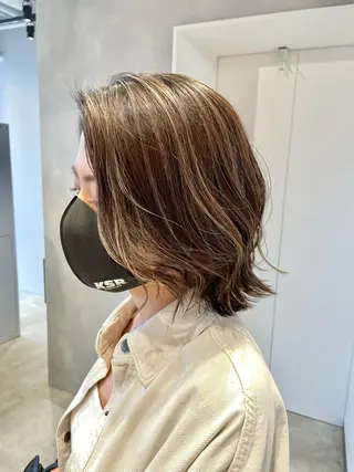 ミディアム カラー ブロンド×ハイトーン /遠藤将太のヘアスタイル
