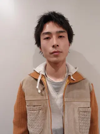 ショート カラー パーマ メンズ CEINE loqのヘアスタイル