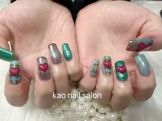 ネイル kao nail マグネット/長さだしのネイルデザイン