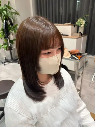 セミロング TIENA BEAUTY Smart Salon ONE FUKUOKA BLDG.店所属・ユイナ カットモデル募集中のヘアスタイル