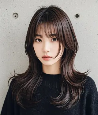 ロング ウルフカット 811 大阪梅田 ウルフのヘアスタイル