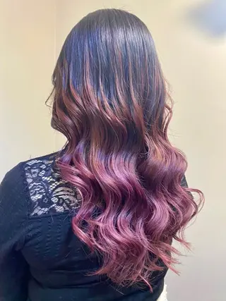 ロング カラー ブリーチ毛対応酸性 ストレート🌈サキのヘアスタイル