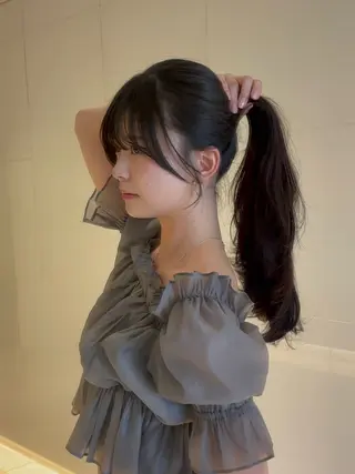 ロング Ayano‪‪🎀似 合わせ×透明感🎀のヘアスタイル