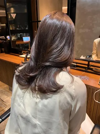 ミディアム カラー 韓国レイヤー🇰🇷 韓国研修◎渋谷カイトのヘアスタイル