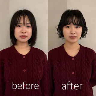 ショート パーマ/ボブ,ロング ヤマシタミウ🌀のヘアスタイル