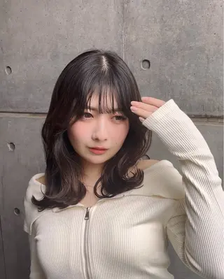 ミディアム 💎レイヤー×顔周り カット💎杉原のヘアスタイル