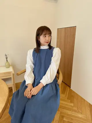 ミディアム カラー yupi🐈‍⬛ レイヤー/パーマのヘアスタイル