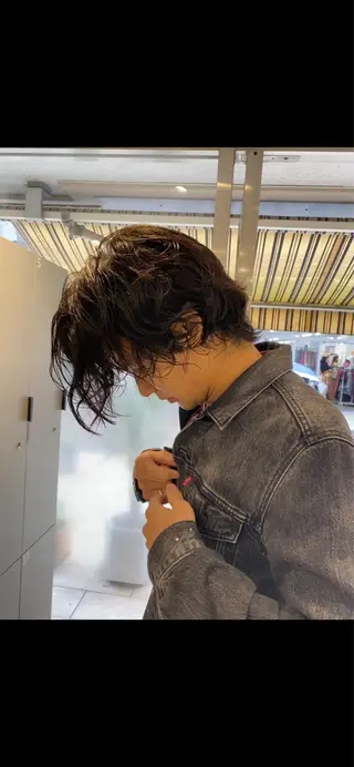 ミディアム パーマ メンズ得意です💥 ハユカといいます❗️のヘアスタイル