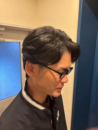 パーマ メンズ 河辺 璃久のヘアスタイル