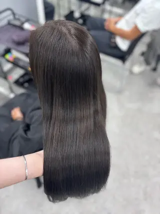 ロング カラー 韓国風暗髪ヘア🤍 🫧MIREIのヘアスタイル