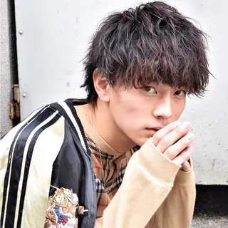 ショート パーマ メンズ 髪質改善🫧ベージュ 椙山 響のヘアスタイル