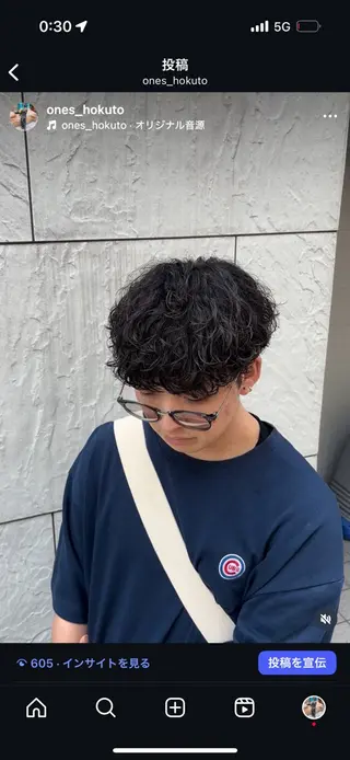 パーマ メンズハイトーン 北斗💍レイヤーのヘアスタイル