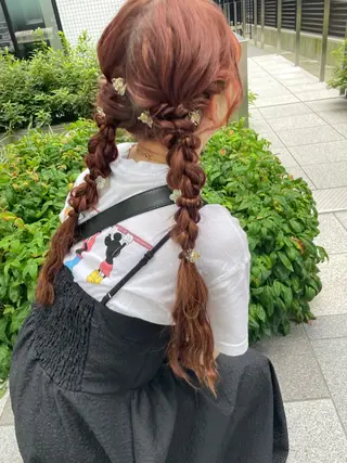 ロング ヘアアレンジ 梅田/美髪カラー/ ガーリー🎀/Noeのヘアスタイル