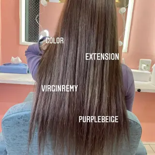 ロング カラー エクステ🩵ブリーチ 韓国ヘア🩵KAEのヘアスタイル