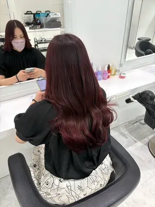 ロング カラー ヘアアレンジ ♥️うる艶暖色 銀座♥️mioのヘアスタイル