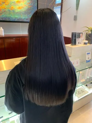 ロング パーマ 名竹聖治/透明感 カラー/縮毛矯正のヘアスタイル