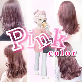 セミロング カラー ヘアアレンジ SALOWIN上野店所属・💕上野美容師☁ ブリーチ💖サワのヘアスタイル