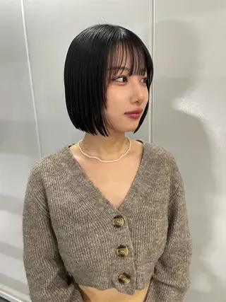 ミディアム 栄　mighty by H所属・不破一輝/栄/矢場町 ボブ/レイヤー/艶髪のヘアスタイル