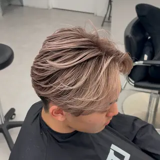 ミディアム メンズバレイヤージュ 🔥メンズカット🔥のヘアスタイル