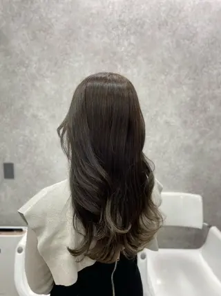 ロング カラー たなか りなのヘアスタイル