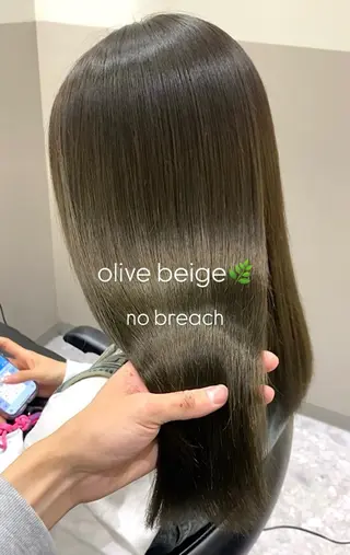 ロング オリーブ🌿ブリーチ なし◎Azusaのヘアスタイル