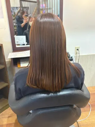 ロング MOLLASALON 浅香山店所属・髪質改善カラー 縮毛矯正🤍辻桃加のヘアスタイル