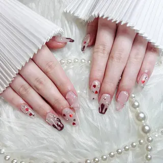 ネイル RAFFINE 月🦋🩵のネイルデザイン