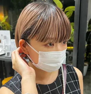 ショート i.osaka所属・たつ/レイヤーカット 顔周り/髪質改善のヘアスタイル