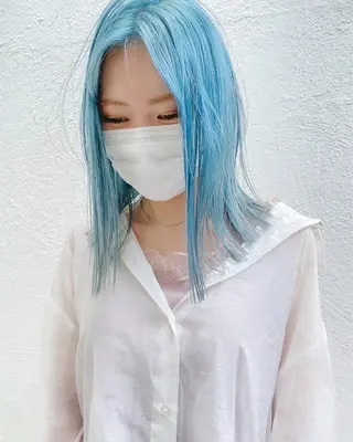 ミディアム カラー パーマ、髪質改善 菊地美月のヘアスタイル