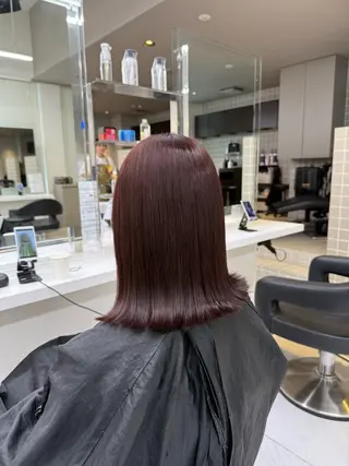 セミロング カラー ヘアアレンジ 💗横浜美容室 💗HARUNAのヘアスタイル