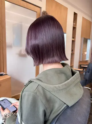 セミロング カラー karin🌛ボブ／ 透明感たっぷりカラーのヘアスタイル