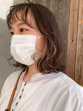 ミディアム 平野 優奈のヘアスタイル
