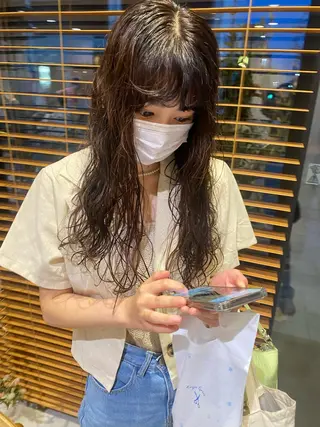 ロング カラー パーマ ヘアアレンジ パーマ指名No1 /namiのヘアスタイル