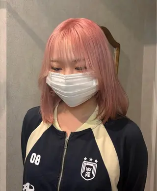 ミディアム カラー ハイトーン💖 ネイル💅まりなのヘアスタイル