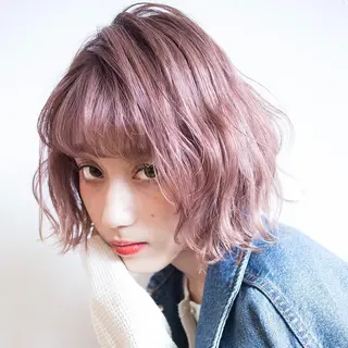 ミディアム カラー パーマ ヘアアレンジ 艶髪/髪質改善/ 縮毛矯正⭐️熊野未来のヘアスタイル