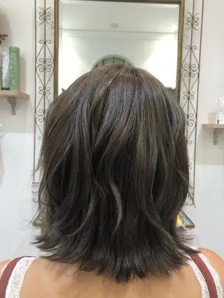 ミディアム 森本　舞✴︎ 似合わせパーマのヘアスタイル