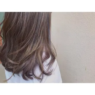 セミロング カラー なかにし まゆみのヘアスタイル