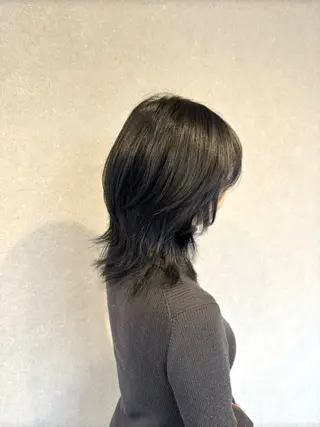 セミロング 髪質改善⚡️カラー 🍀武久 誠🍀のヘアスタイル