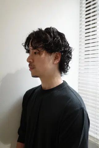 パーマ メンズ ボブ/レイヤー /河内温太のヘアスタイル