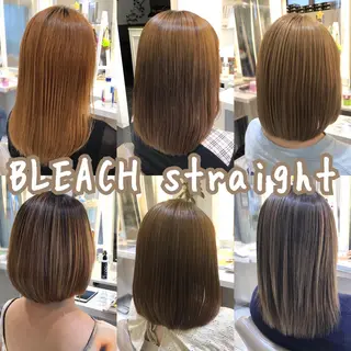 ミディアム パーマ 安井　昴 💫ブリーチ縮毛矯正のヘアスタイル