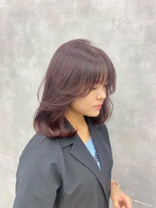 カラー 京都レイヤーカット うえひのヘアスタイル