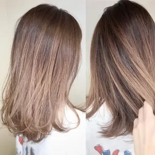 セミロング カラー メンズヘア特化 崎田 成人のヘアスタイル