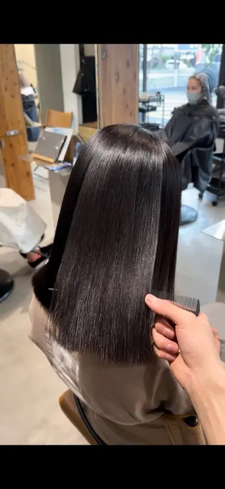 ミディアム 各務原/カラー/ブリ ーチお任せください！のヘアスタイル