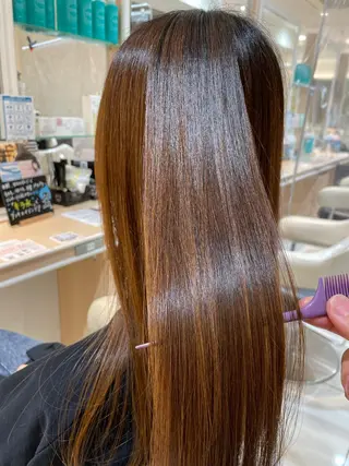 ロング 縮毛矯正、髪質改善／ 松田 龍之介のヘアスタイル