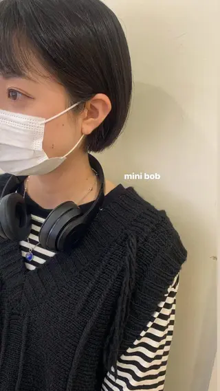 ショート カラー 顔周りレイヤー 🎀マリノのヘアスタイル