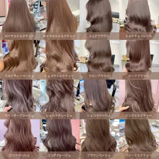 ロング カラー🇰🇷 💕髪質改善のヘアスタイル