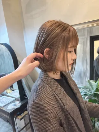 ショート カラー デザインパーマ 藤田和樹のヘアスタイル