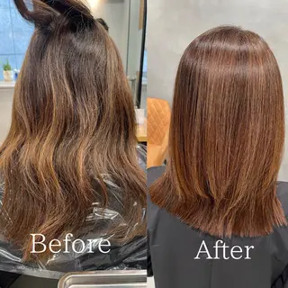 ミディアム charm《銀座》 ヘアセット/縮毛矯正のヘアスタイル