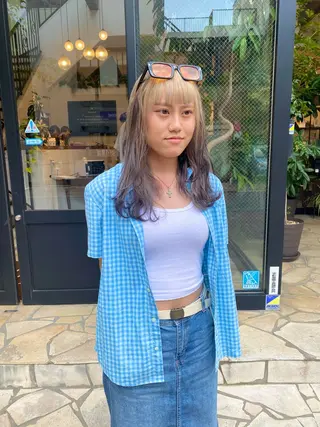 ロング COCOLOeAST所属・yumeno🫧 ハイトーン/ボブ🕊のヘアスタイル